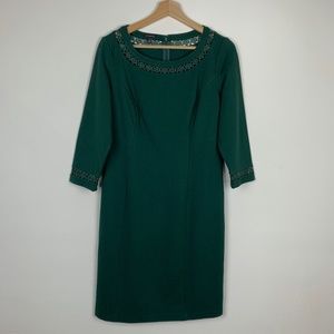 Talbots Emerald Green Long Sleeve Dress